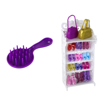 Lalka Lucy Sukienka Fioletowa Brokat Zestaw Buty