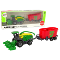 Kombajn z Przyczepą Maszyna Rolnicza Zielony Czerwony