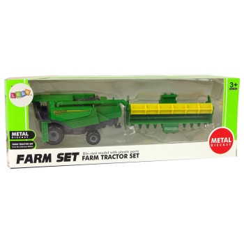 Pojazd Rolniczy Kombajn Z Przystawką Zielony Żółty