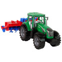 Ciągnik Z Pługiem Napęd Frykcyjny Czerwony
