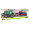 Ciągnik Z Pługiem Napęd Frykcyjny Czerwony