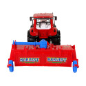 Czerwony Ciągnik z Pługiem Napęd Frykcyjny