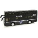 Autobus Policyjny Dwupiętrowy Czarny z Napędem Frykcyjnym