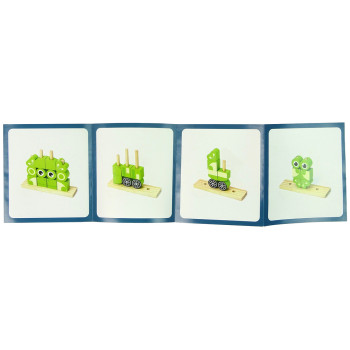 Kreatywne Klocki Drewniane Przestrzenne Układanka Żabka 3D