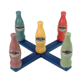 Gra Zręcznościowa Rzut Obręczą Butelki z Punktami 10 El.