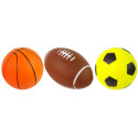 Zestaw Miękkich Piłek Sportowych 3w1 Piłka Nożna Koszykówka