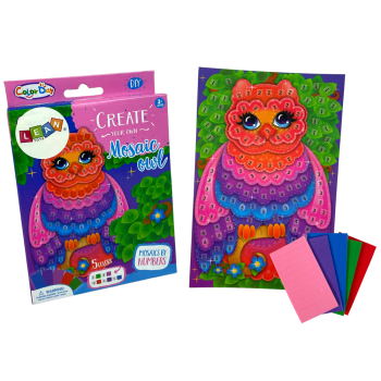 Zestaw DIY Kolorowa Mozaika Wyklejanka Sowa