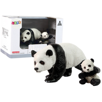 Zestaw 2 Figurek Panda z młodą Pandą Zwierzęta Świata