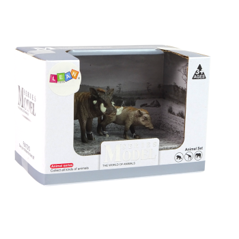 Zestaw 2 Figurek Guziec Afrykański z Młodym Seria Zwierzęta Świata