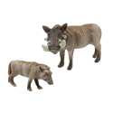 Zestaw 2 Figurek Guziec Afrykański z młodym  Seria Zwierzęta Świata