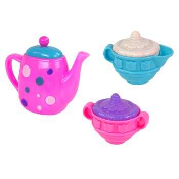 Zestaw Do Herbaty Filiżanki Talerzyki Sztućce Miseczki Fioletowe