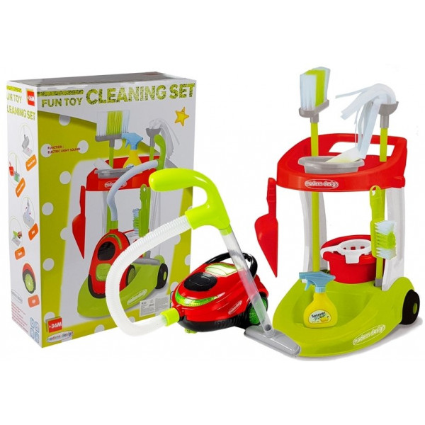 Zestaw Do Sprzątania Na Wózeczku Odkurzacz