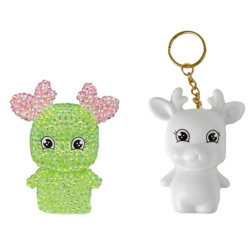 Zestaw DIY Diamentowy Renifer DIY Kryształki Brelok 3D Zielony