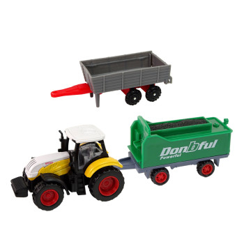 Zestaw Pojazdów Rolniczych Traktor 12 Sztuk Metal