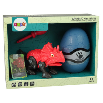 Zestaw Dinozaur Triceratops z Jajkiem DIY Śrubokręt