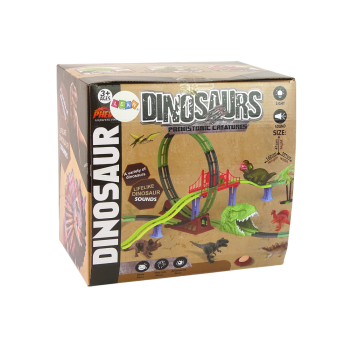 Tor Kolejka Spirala Dinozaur Dźwięk Światło Akcesoria