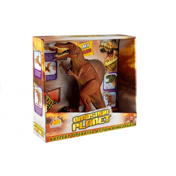Duży Dinozaur Na Baterie Ryczy Tyranozaur