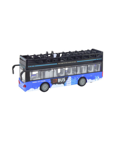 Autobus Miejski Piętrowy 1:16 Napęd Światła Dźwięki Niebieski