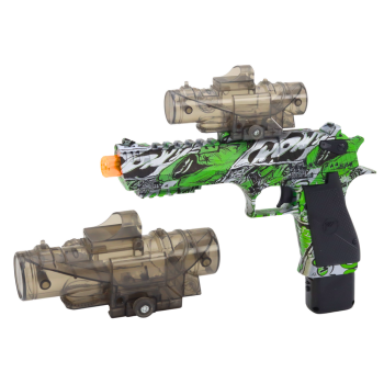 Elektryczny Pistolet Na Kulki Wodne Strzałki 2w1 Zielony