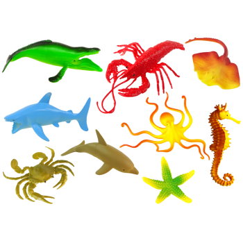Zestaw Figurek Zwierząt Morskich Ocean 9 Szt.