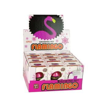 Rosnące Jajo Flaming 6cm Różowe