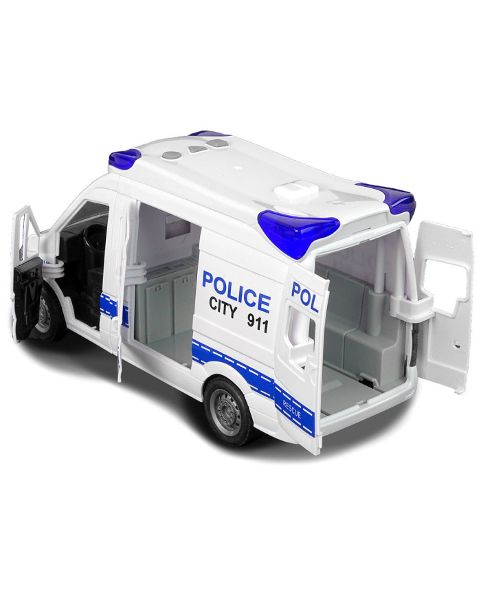 Interaktywna Policja Radiowóz Policyjny Światło Dźwięk Otwierane Drzwi