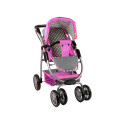 Wózek Dla Lalek Spacerówka 2 w 1 Gondola Torba Różowy Gwiazdki