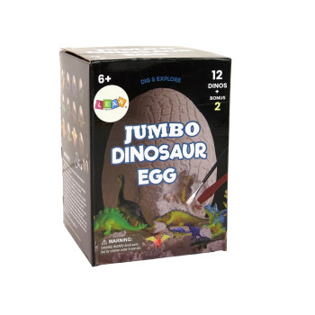 Zestaw Archeologiczny Wykopaliska Ogromne Jajo 12 Figurek Dinozaur