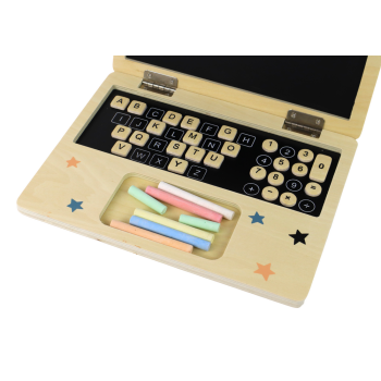 Tablica Drewniana Laptop Kreda