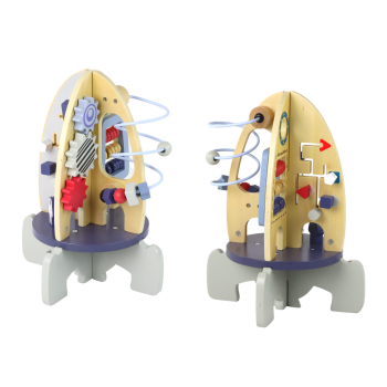 Drewniana Rakieta Edukacyjna Koraliki Koła Zębate
