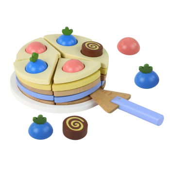 Drewniane Ciasto Tort Kawałki 8 ele.