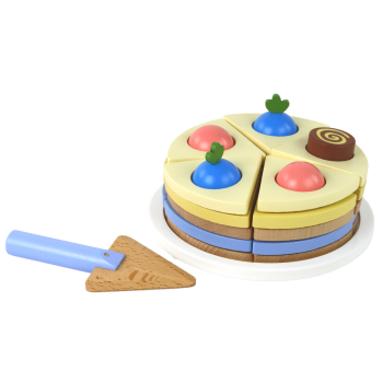 Drewniane Ciasto Tort Kawałki 8 ele.