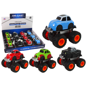 Metalowe Autko Duże Koła Różne Wzory HXHG08