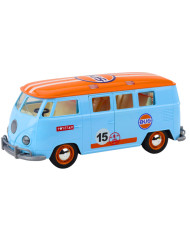 Samochód Retro Van Bus Światła Dźwięki Otwierane Drzwi Niebieski