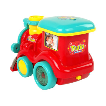 Lokomotywa na Bańki Mydlane Jeździ Światło Dźwięki Czerwona