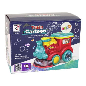 Lokomotywa na Bańki Mydlane Jeździ Światło Dźwięki Czerwona