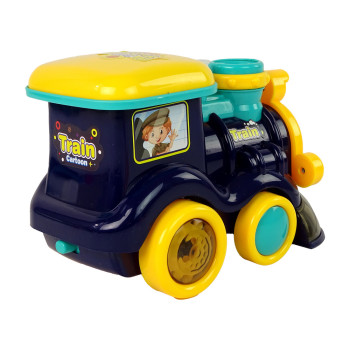 Lokomotywa na Bańki Mydlane Jeździ Światło Dźwięki Niebieska