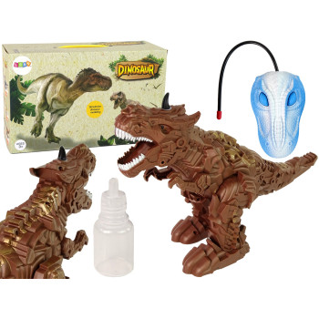 Dinozaur Zdalnie Sterowany Zieje Para Wodna Projektor Brązowy