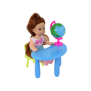 Lalka Nauczycielka Z Uczennicą Szkoła Akcesoria