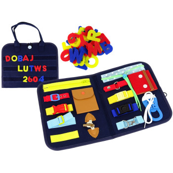 Walizka Tablica Manipulacyjna Sensoryczna Dla Malucha