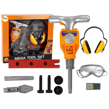 Zestaw Majsterkowicza Narzędzia Młot Pneumatyczny Okulary