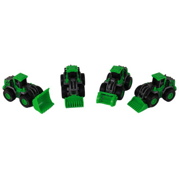 Zestaw Pojazdów Farmerskich Zielone Traktory 4 Ele