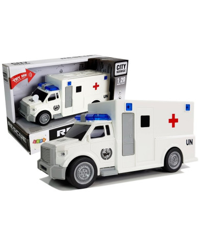 Auto Ambulans z napędem Karetka Pogotowia 1:20 z dźwiękiem
