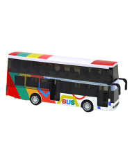 Autobus Dwupiętrowy Z Napędem Metalowy Kolorowy Światła Dźwięki