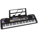 Keyboard z Mikrofonem Instrument Muzyczny Czarny
