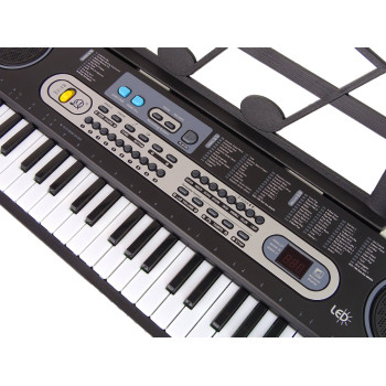 Keyboard z Mikrofonem Instrument Muzyczny Czarny