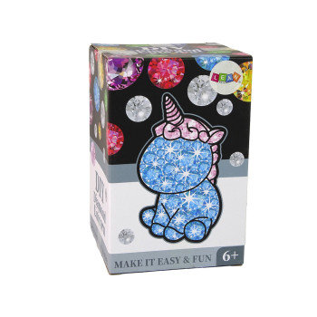 Zestaw Jednorożec DIY Diamenty Kryształki Brązowy