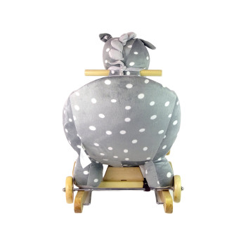 Koń Na Biegunach  2 w 1 Jeździk Niebieski W Kropki