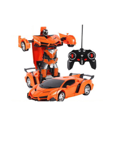 Auto Robot 2w1 Pilot R/C Światło Dźwięk Drift Pomarańczowy