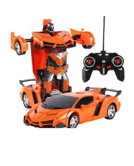 Auto Robot 2w1 Pilot R/C Światło Dźwięk Drift Pomarańczowy